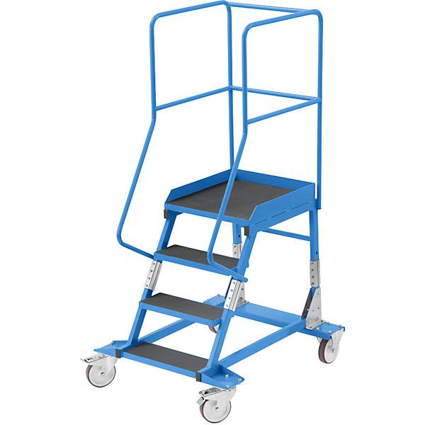 Mobile Podestleiter Riefengummi-Stufeneinlage 4 Stufen. TAKKT Industrial & Packaging GmbH 49992749-2