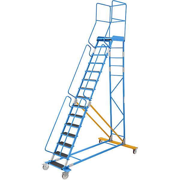 Mobile Podestleiter Riefengummi-Stufeneinlage 6 Stufen. TAKKT Industrial & Packaging GmbH 49993349-1