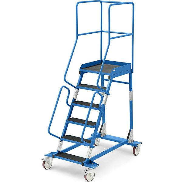Mobile Podestleiter Riefengummi-Stufeneinlage 6 Stufen. TAKKT Industrial & Packaging GmbH 49993349-2