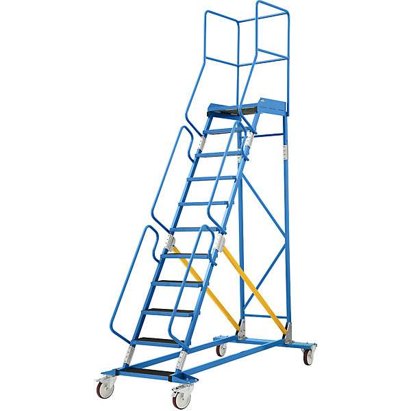 Mobile Podestleiter Riefengummi-Stufeneinlage 11 Stufen. TAKKT Industrial & Packaging GmbH 49994849