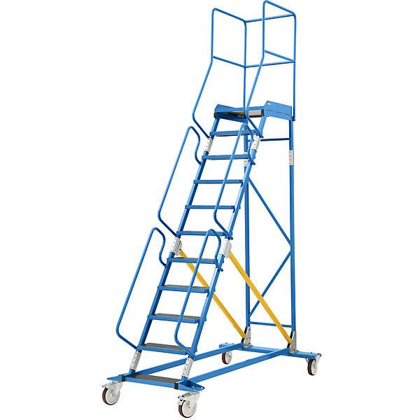 Mobile Podestleiter Siebdruck-Stufeneinlage 11 Stufen. TAKKT Industrial & Packaging GmbH 49994749