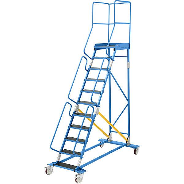 Mobile Podestleiter Siebdruck-Stufeneinlage 11 Stufen. TAKKT Industrial & Packaging GmbH 49994749-2