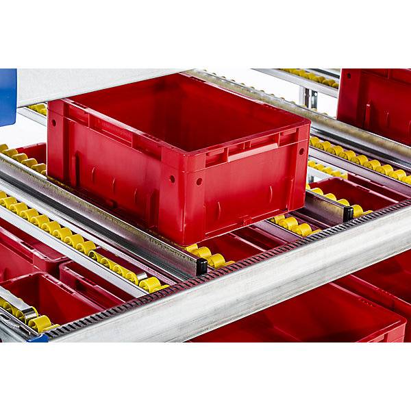 Rollenleiste mit Zylinderrollen Teilung 33 mm Ø 28 mm Kunststoff Länge 1 m. Euroroll GmbH 49947649-3