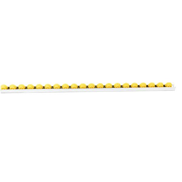 Rollenleiste mit Spurkranzrollen Teilung 50 mm Ø 28 mm Kunststoff Länge 1 m. Euroroll GmbH 49947849-1