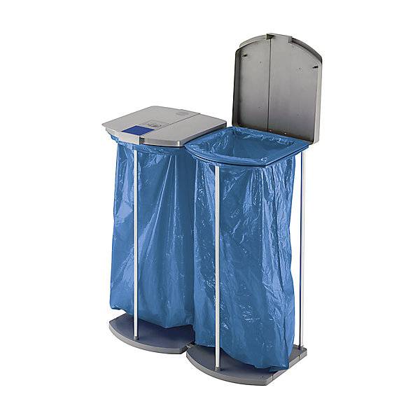 Müllsackständer mit 250 blauen Wertstoffsäcken ProfiLine MSS XXXL 2 x 120 l HxBxT 1000 x 880 x 450 mm-1