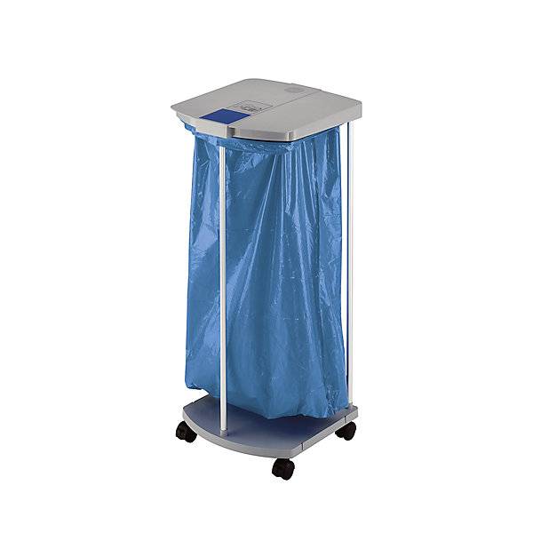 Müllsackständer mit 250 blauen Wertstoffsäcken ProfiLine MSS XXXL 120 l HxBxT 1000 x 430 x 450 mm fahrbar.-0