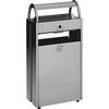 Außenbehälter mit Ascher verschließbar Volumen 60 l silber. VAR GmbH 50540549