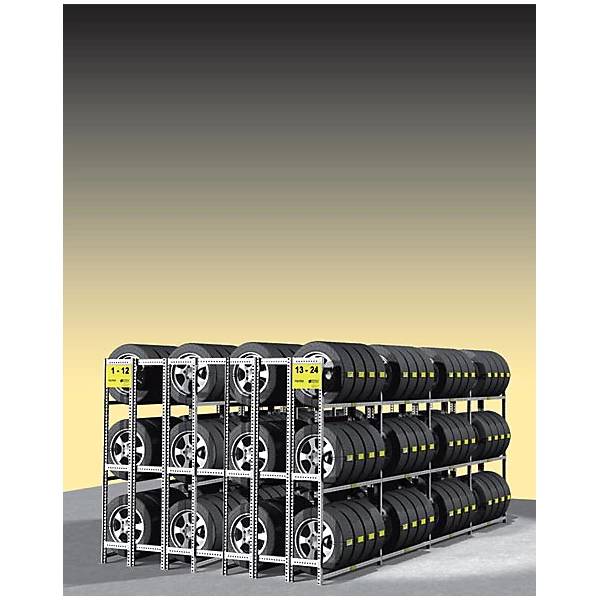 Reifenregal verzinkt Blockregal 3 Ebenen Anbaufeld. Scholz Regalsysteme GmbH 50596949-0