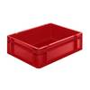 Euro-Format-Stapelbehälter Wände und Boden geschlossen LxBxH 400 x 300 x 120 mm rot VE 5 Stk. 508757 49