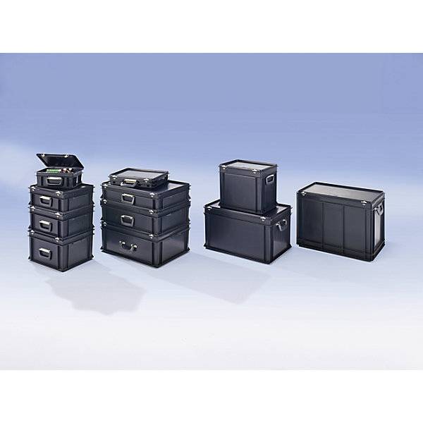 ESD-Kunststoffkoffer Inhalt 10 l Außenmaß LxBxH 400 x 300 x 130 mm ab 1 Stück. Georg Utz GmbH |-1