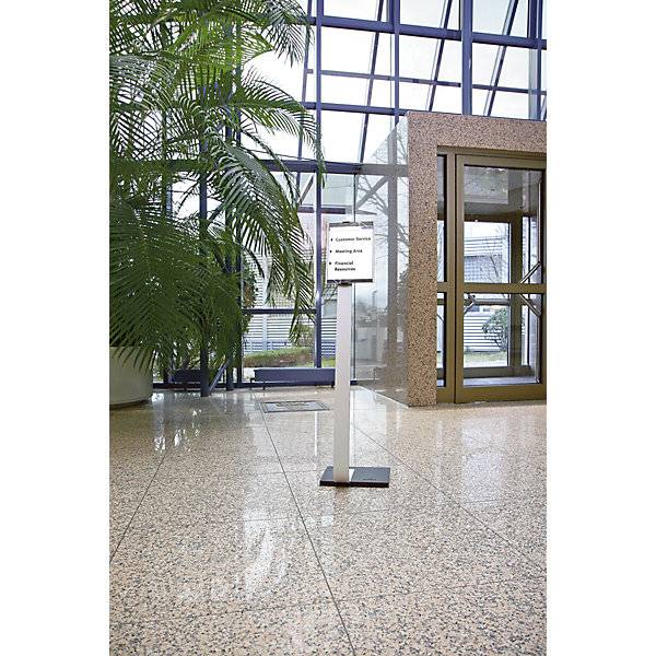 Bodenaufsteller mit Infotafel aus Aluminium DIN A3 BxH 297 x 420 mm. Durable | Hunke & Jochheim GmbH & CO. KG-1