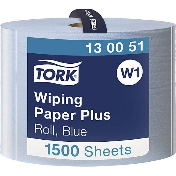 Mehrzweck-Papierwischtücher stark Hybrid-Qualität 2-lagig blau VE 1 Rolle 1500 Blatt/Rolle. Essity-0