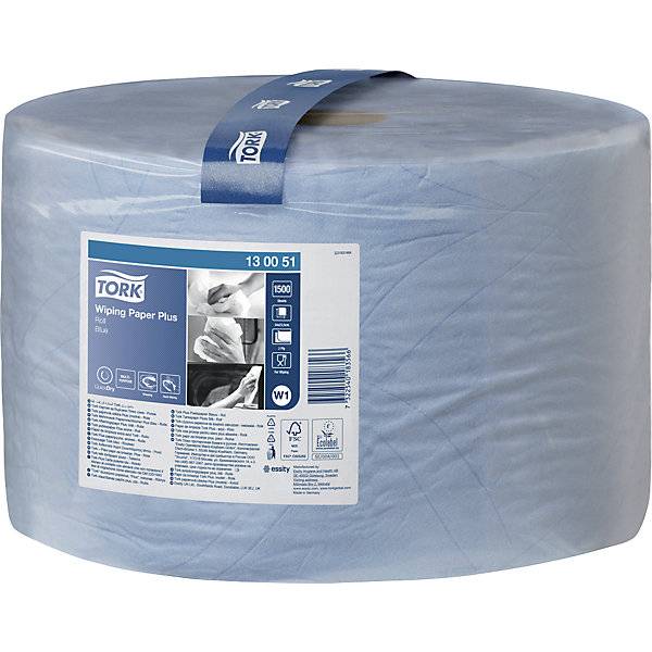 Mehrzweck-Papierwischtücher stark Hybrid-Qualität 2-lagig blau VE 1 Rolle 1500 Blatt/Rolle. Essity-1