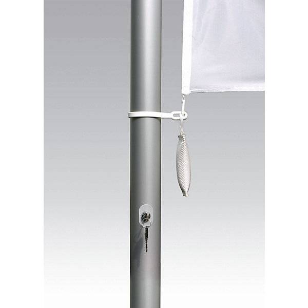 Alu-Fahnenmast PIRAT mit Ausleger Höhe über Flur 10 m Ø 100 mm. Julius Cronenberg O.H. 51898249-2