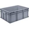 Euro-Stapelbehälter aus Polypropylen (PP) Traglast 20 kg silbergrau Volumen 134 l Außenhöhe 320 mm VE 1 Stk.