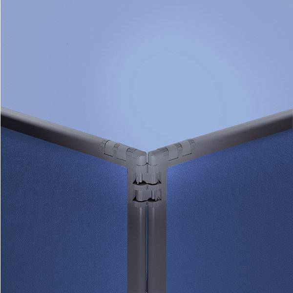 Trennwand Filz Rahmen schiefergrau blau HxB 1950 x 650 mm. Clipper System SRL 51256649-2