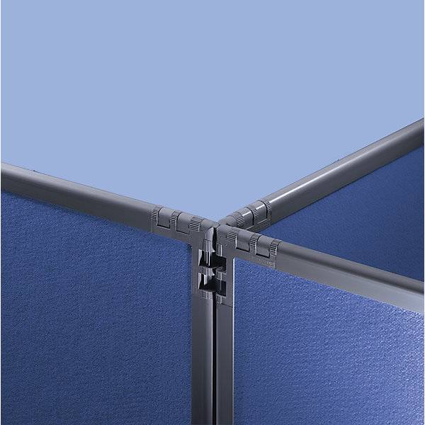 Trennwand Filz Rahmen schiefergrau blau HxB 1950 x 650 mm. Clipper System SRL 51256649-3