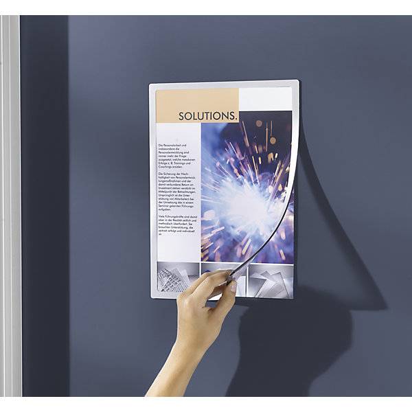 Dokumententasche magnetisch Rahmen silber für DIN A4 VE 10 Stk. Schaar-Design 51729549-1
