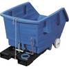 Kippbehälter aus Polyethylen mit Einfahrtaschen und Rollen Volumen 03 m³ blau. Denios SE 51873249