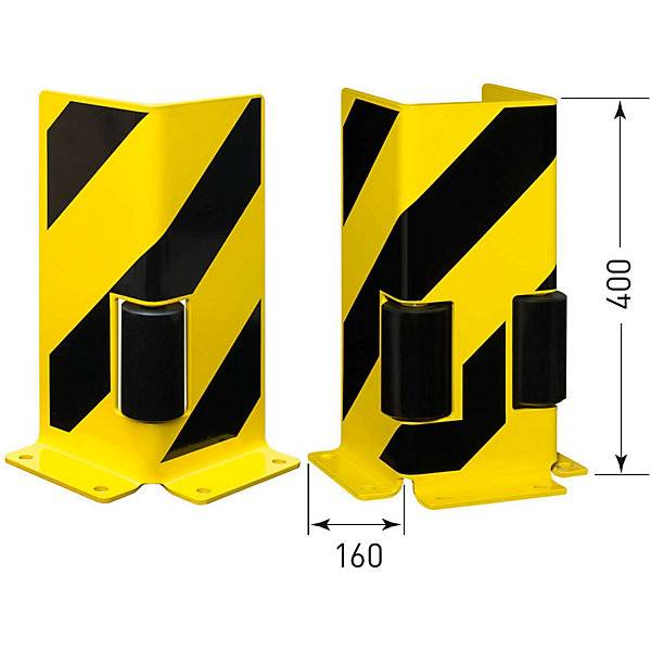 Anfahrschutz mit Leitrollen U-Profil HxBxT 400 x 160 x 160 mm Wandstärke 6 mm. Moravia Wiesbaden| Gesellschaft-1