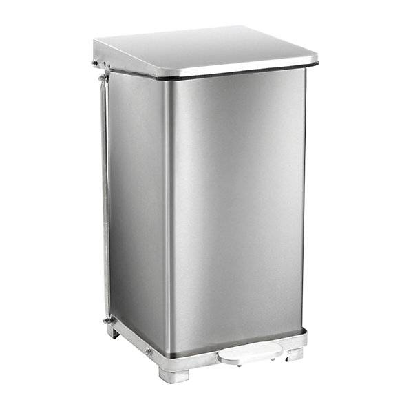 Industrie-Treteimer Edelstahl Volumen 45 l HxBxT 590 x 370 x 370 mm. Vepa Bins Groothandel B.V. 52121049