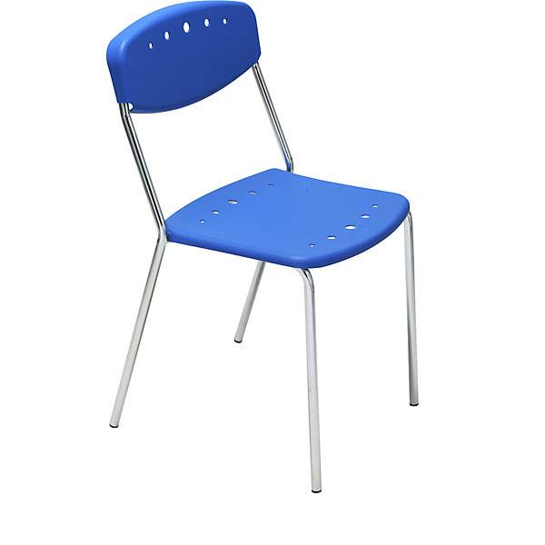Stapelstuhl PENNY VE 4 Stück Gestell verchromt blau. Dipplast S.R.L. 53053249