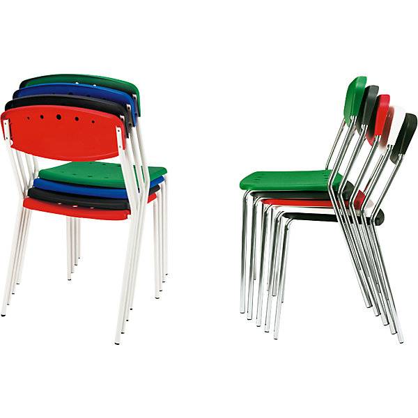 Stapelstuhl PENNY VE 4 Stück Gestell verchromt blau. Dipplast S.R.L. 53053249-1