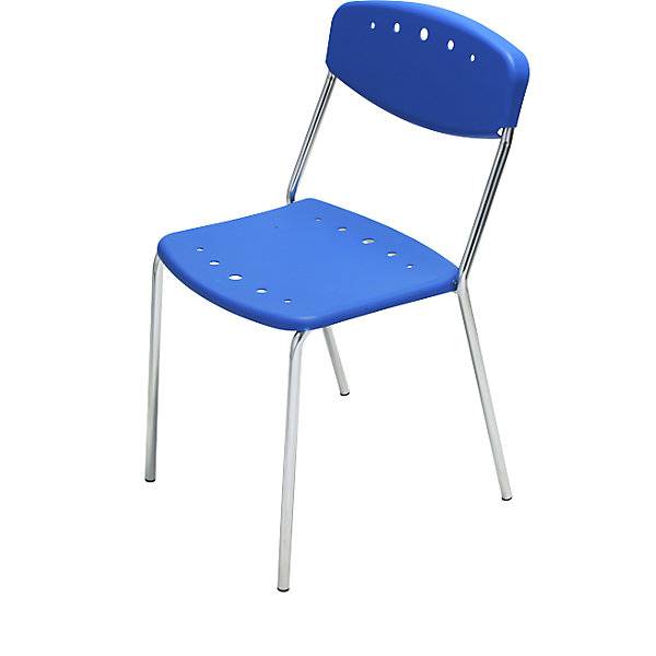 Stapelstuhl PENNY VE 4 Stück Gestell verchromt blau. Dipplast S.R.L. 53053249-2