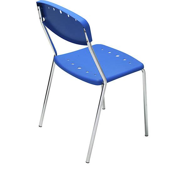 Stapelstuhl PENNY VE 4 Stück Gestell verchromt blau. Dipplast S.R.L. 53053249-3