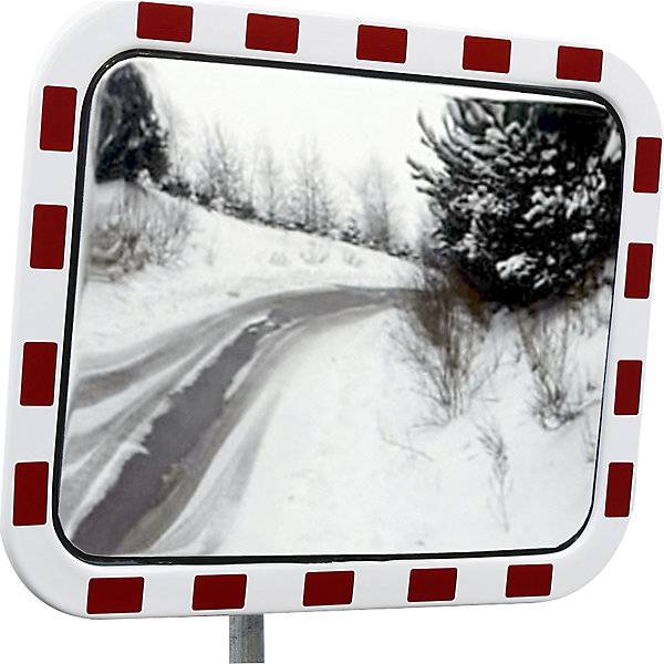 Verkehrsspiegel Edelstahl mit eisfreier Oberfläche Spiegelmaße BxH 600 x 400 mm. Dancop International GmbH-0