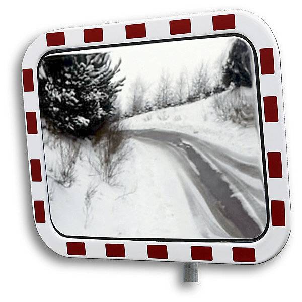 Verkehrsspiegel Edelstahl mit eisfreier Oberfläche Spiegelmaße BxH 800 x 600 mm. Dancop International GmbH-0