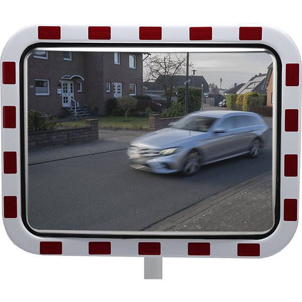 Verkehrsspiegel Edelstahl mit eisfreier Oberfläche Spiegelmaße BxH 800 x 600 mm. Dancop International GmbH-1