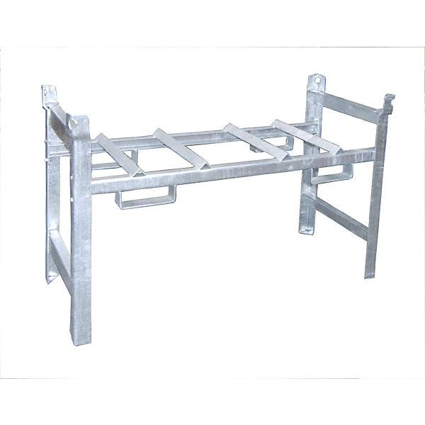 Fassregal-Stapelgestell für 2 x 200-l-Fass verzinkt BxTxH 1380 x 580 x 850 mm. TAKKT Industrial & Packaging