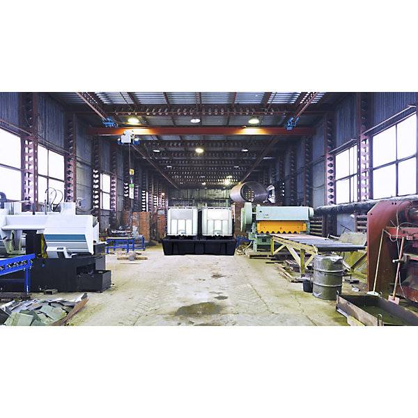 PE-Auffangwanne für Tankcontainer IBC/KTC Kapazität 2 Container Länge 2450 mm. TAKKT Industrial & Packaging-1