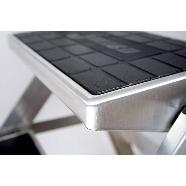 Alu-Klapptreppe Stufen Alu mit PVC-Belag mit Sicherheitsbügel 2 Stufen. WAKÜ-Geräte GmbH 52397149-3