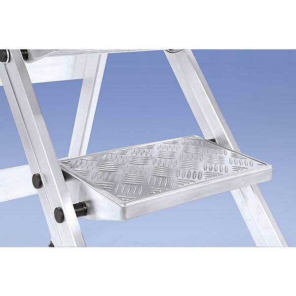 Alu-Klapptreppe Stufen Aluminium geriffelt mit Sicherheitsbügel 2 Stufen. WAKÜ-Geräte GmbH 52397249-3