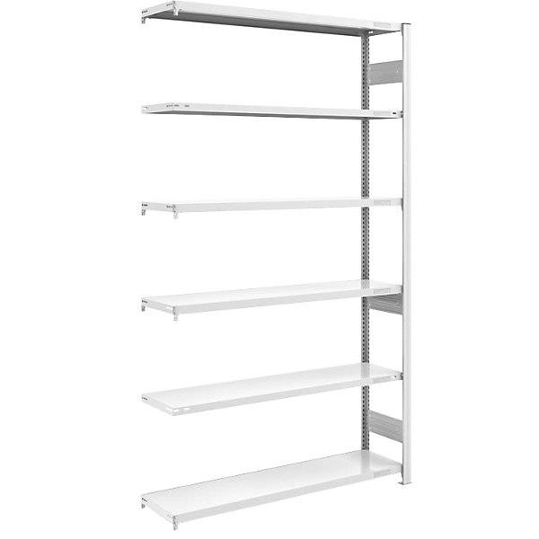 Schwerlast-Steckregal doppelseitig HxBxT 2500 x 1300 x 400 mm grau Anbauregal. Jul. vom Hofe GmbH & CO. KG.-0