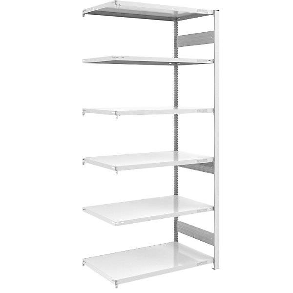 Schwerlast-Steckregal doppelseitig HxBxT 2500 x 1000 x 800 mm grau Anbauregal. Jul. vom Hofe GmbH & CO. KG.