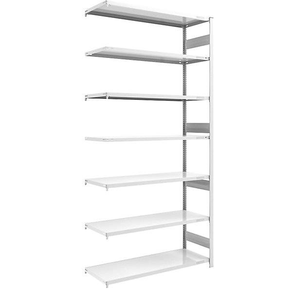 Schwerlast-Steckregal doppelseitig HxBxT 3000 x 1300 x 600 mm grau Anbauregal. Jul. vom Hofe GmbH & CO. KG.-0