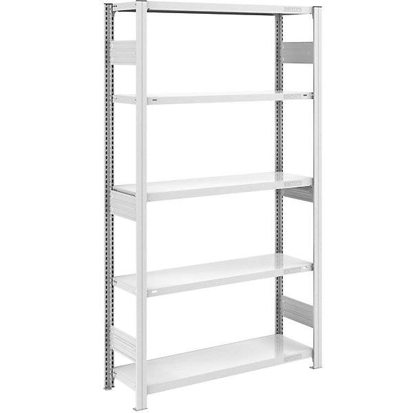 Schwerlast-Steckregal doppelseitig HxBxT 2000 x 1000 x 400 mm grau Grundregal. Jul. vom Hofe GmbH & CO. KG.