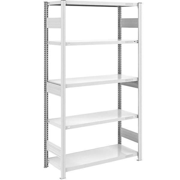 Schwerlast-Steckregal doppelseitig HxBxT 2000 x 1000 x 500 mm grau Grundregal. Jul. vom Hofe GmbH & CO. KG.