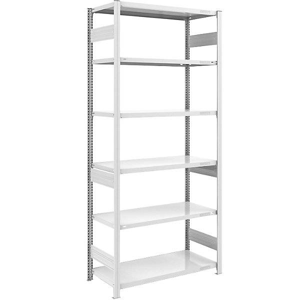 Schwerlast-Steckregal doppelseitig HxBxT 2500 x 1000 x 600 mm grau Grundregal. Jul. vom Hofe GmbH & CO. KG.-0