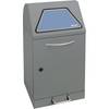 Wertstoffsammler mit Pedal mit Abfallsackhalterung Volumen 45 l graualu/Struktur. Stumpf Metall GmbH 52127749