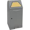 Wertstoffsammler mit Pedal mit Abfallsackhalterung Volumen 60 l graualu/Struktur. Stumpf Metall GmbH 52127849