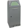 Wertstoffsammler mit Pedal mit Abfallsackhalterung Volumen 75 l graualu/Struktur. Stumpf Metall GmbH 52127949