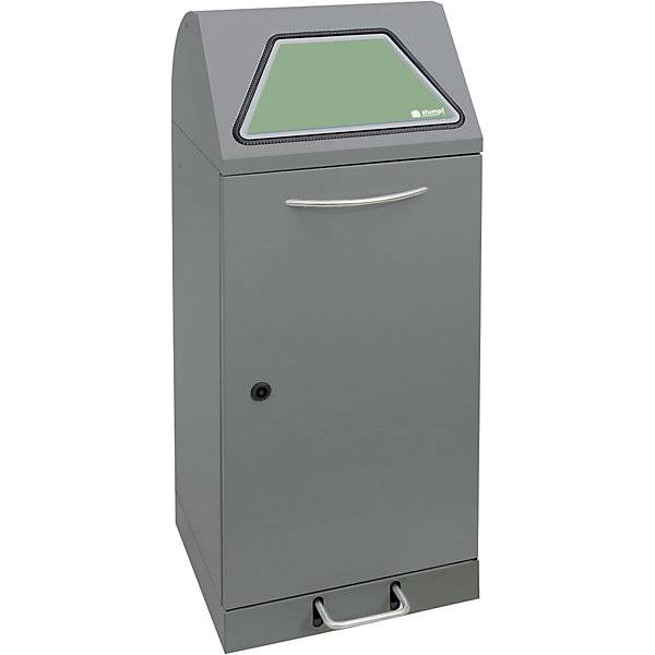 Wertstoffsammler mit Pedal mit Abfallsackhalterung Volumen 75 l graualu/Struktur. Stumpf Metall GmbH 52127949