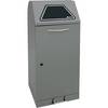 Wertstoffsammler mit Pedal mit Abfallsackhalterung Volumen 120 l graualu/Struktur. Stumpf Metall GmbH 52128149