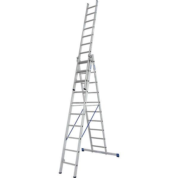 Vielzweckleiter 3-teilig mit herausnehmbarem Leiterteil 3 x 10 Sprossen. Krause-Werk GmbH & CO. KG 52664149