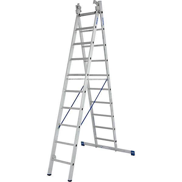 Vielzweckleiter 3-teilig mit herausnehmbarem Leiterteil 3 x 10 Sprossen. Krause-Werk GmbH & CO. KG 52664149-2
