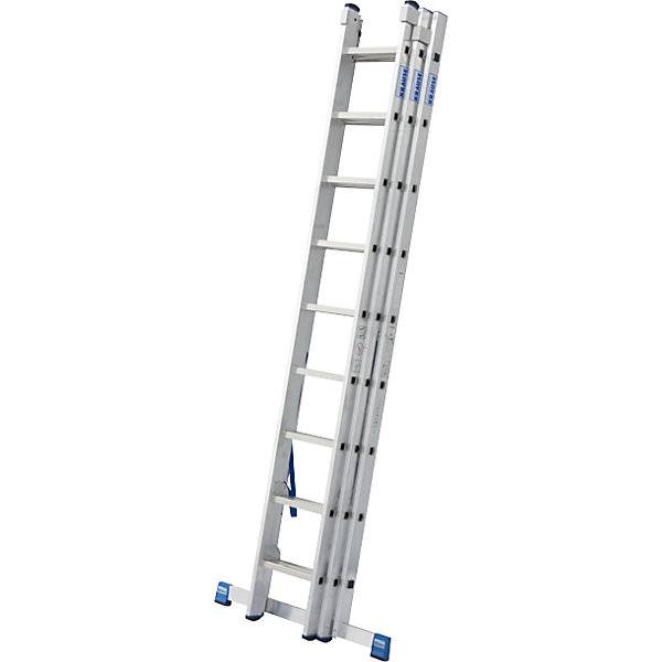 Vielzweckleiter 3-teilig mit herausnehmbarem Leiterteil 3 x 9 Sprossen. Krause-Werk GmbH & CO. KG 52664049-4